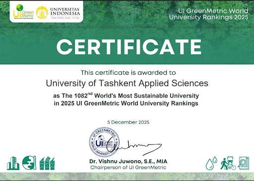 UI GreenMetric World University Rankings 2025 sertifikati